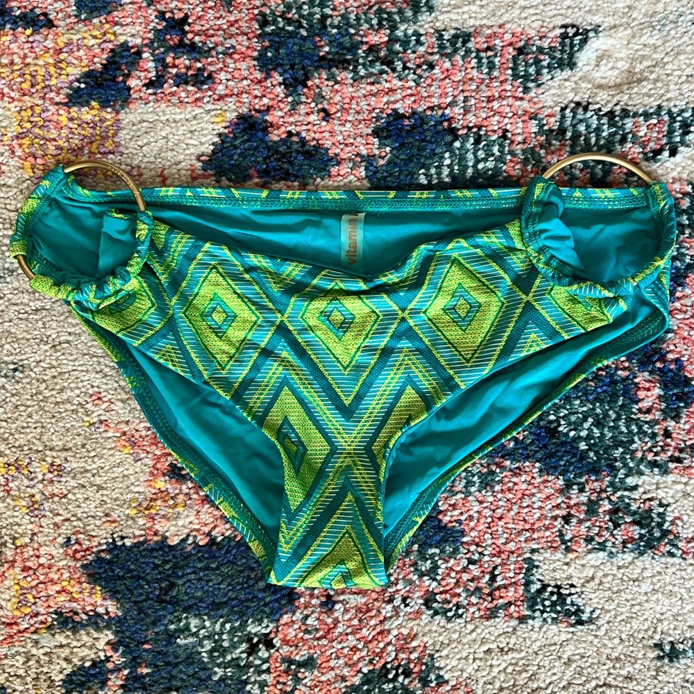 VITAMIN A Retro print bikini bottoms